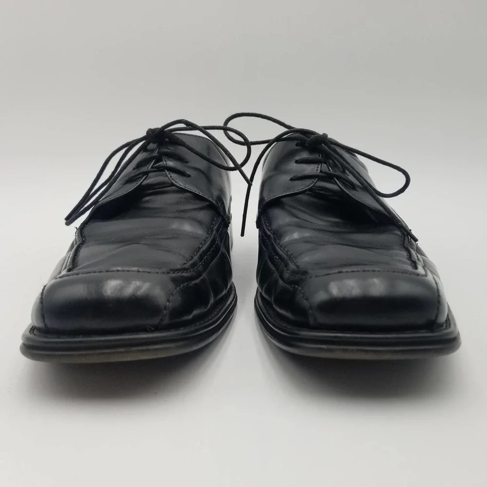 Robert David Black Leather Oxford Dress Shoe's Lace Up‎ Men's Size 10.5